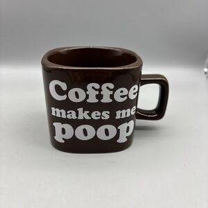 Island Dogs Coffee Makes Me Poop Coffee Mug Gag Gift Brown